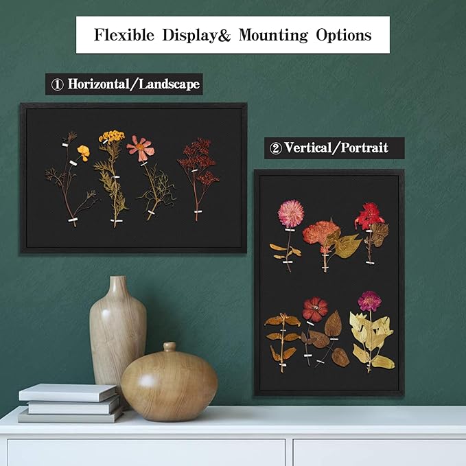 2 Pack Large Bulletin Board, 23 "x17 Black Cork Boards for Walls with Frame, Pin Display Board Vision Board for Home School Office Decor
