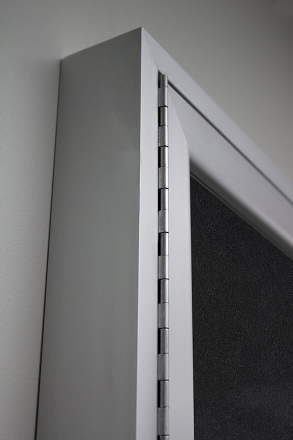 Ghent 36"x60" 2-Door Outdoor Enclosed Vinyl Bulletin Board, Shatter Resistant, with Lock, Satin Aluminum Frame - Ebony (PA23660VX-183), Made in the USA