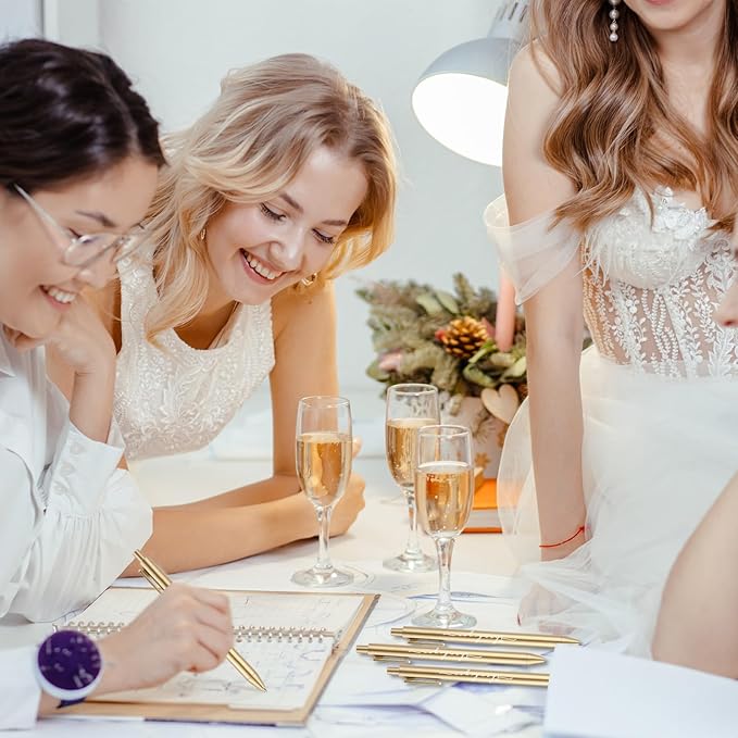 30pcs Thank You Pens Bulk Cute Multicolor Ballpoint Pen for Men Women Server Accessories Employee Holiday Appreciation Gifts for Teacher Office Back to School Party Favor (Gold)