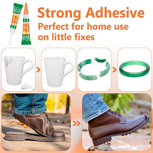 36 x 3g Super Strong Glue for All Purpose, Clear Cyanoacrylate Adhesive Instant Quick Dry Superglue Gel Tubes Bonding Plastic, Metal, Glass, Leather, Wood, Rubber, Jewelry, DIY Crafts Repair