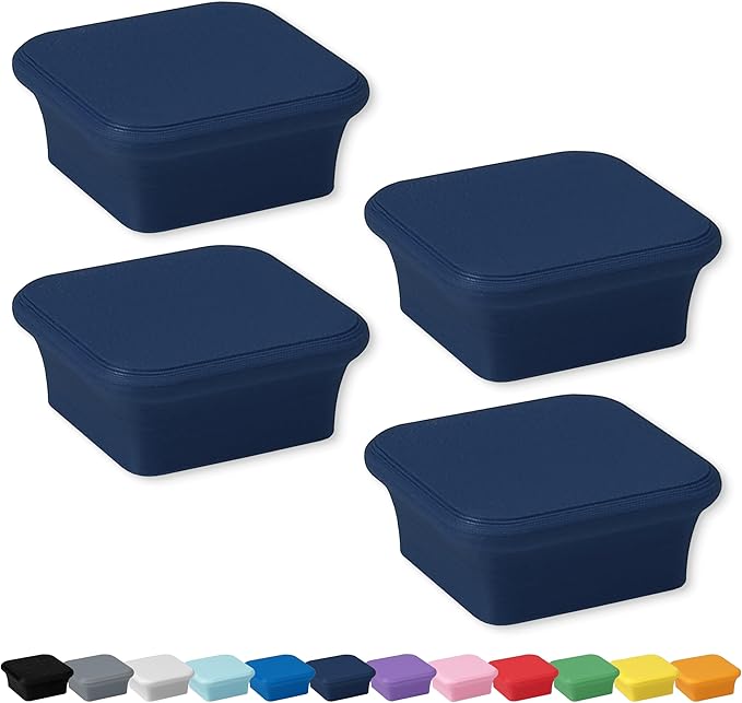 Glassboard Studio MiniBar Magnet - Strong Neodymium Rare Earth Magnets for Fridge, Whiteboard, Locker & Magnetic Glassboards - Ideal for Crafting & Office Use - Strong Fridge Magnets (Navy Blue, 4)