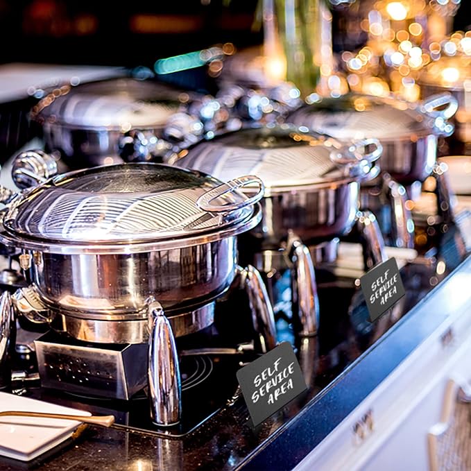 20 Pack Mini Chalkboard Signs - 4"x3" Food & Party Table Signs - Wedding & Bakery