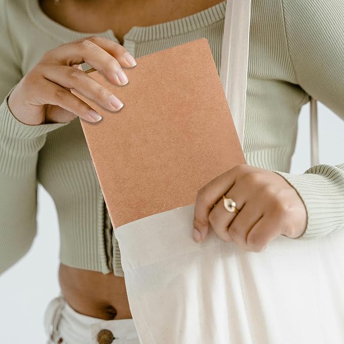 30 Pack Blank Kraft Notebook A5 Soft Cover Kraft Notebooks Journals Writing Diary Subject Notebooks 30 Sheets 60 Pages for Journaling, Travelers, School and Office