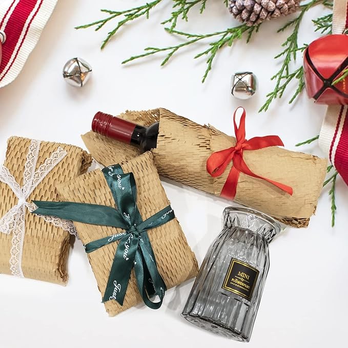 Honeycomb Packing Paper Roll Dispenser for Packaging, Improve Packing Efficiency, Kraft Wrapping Paper Holder Manual Cutter Machine for Small Business, Dispenser Machine Only, Core Size 2inch