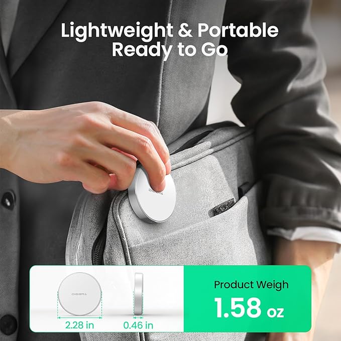 4TB Magnetic Portable SSD, External Solid State Drives with USB-C 3.2 Gen 2x2, Speed Up to 2000MB/s, Compact & Durable, Compatible with iPhone 15/16 Series and Other USB-C Devices, White