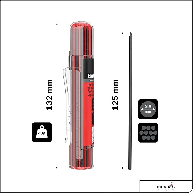 Hultafors Tools 650110 Dry Marker Refills HRD G*, Graphit