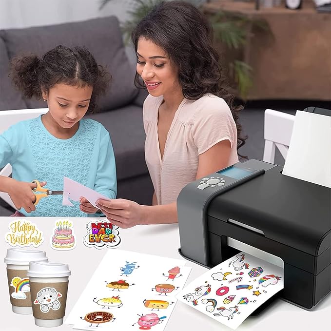 30 Full Sheets Sticker Paper for Laser & Ink Jet Printers, 8.5" x 11" Full Sheet Address Shipping Labels