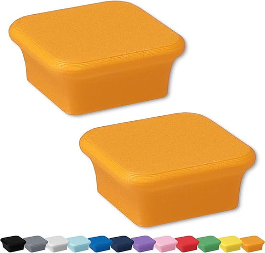 Glassboard Studio MiniBar Magnet - Strong Neodymium Rare Earth Magnets for Fridge, Whiteboard, Locker & Magnetic Glassboards - Crafting & Office Use - Strong Fridge Magnets (Tangerine Orange, 2)
