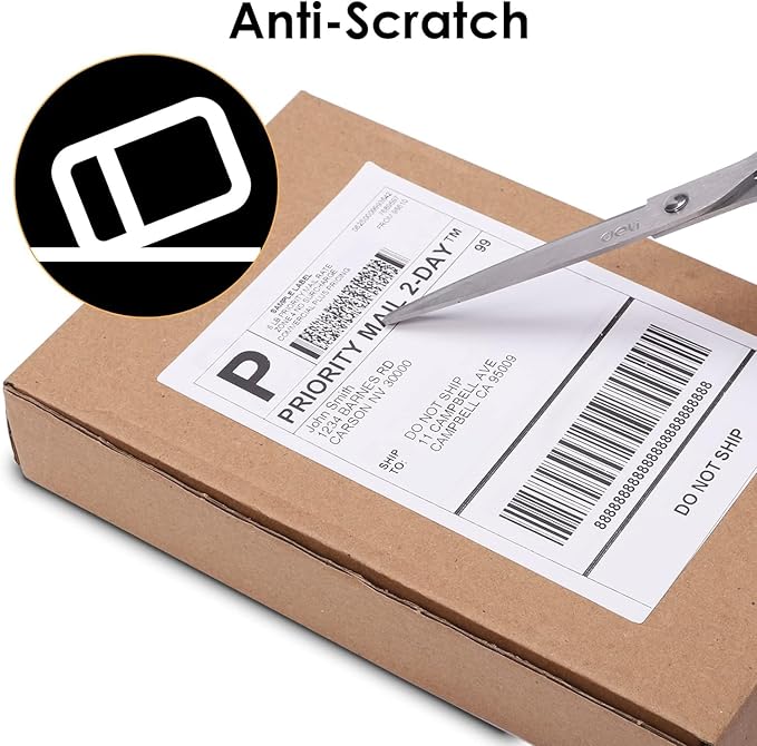 4x6 Thermal Labels, 2 Packs of 500 4x6 Fold Labels - Compatible with JADENS, ASprink, Phomemo, Rollo, Zebra, Omezizy and Other Thermal Printers