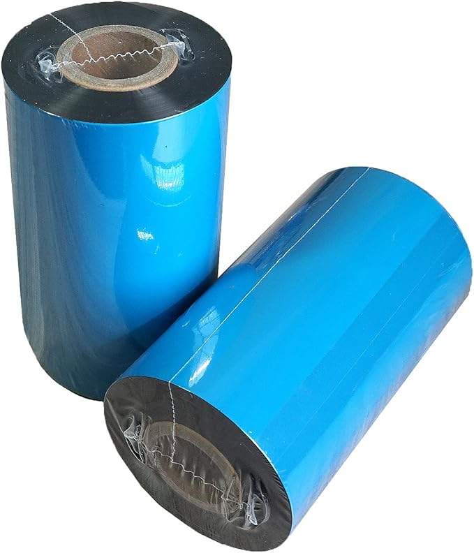 4.33'' x 984' Premium Resin Enhanced Wax Ribbon, 110mm x 300m Black Thermal Transfer Ribbon, Barcode Thermal Label Printer Ribbon, CSO-Ink Outside, 1'' Core for Zebra, TSC, GoDex, Citizen (1 Roll)