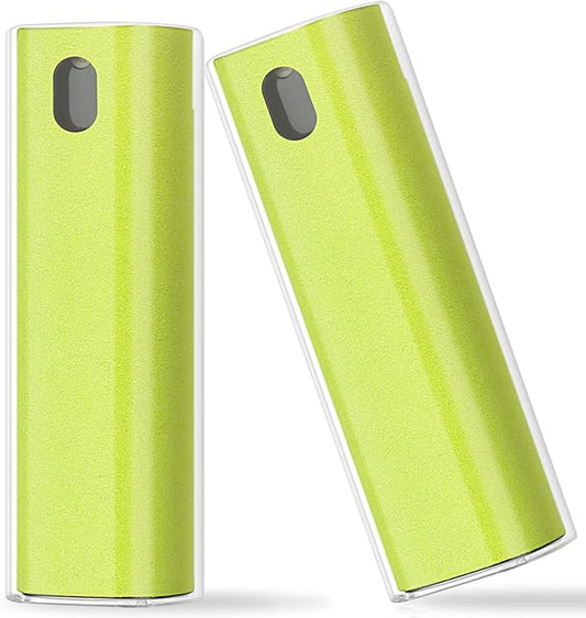 2 Pcs Fingerprint Proof Screen Cleaner,3 in 1Touchscreen Mist Cleaner Spray Wipe Cleaner Fingerprint-Proof Soft Fiber Flannel,Safe for All Phones Glasses Tablet Laptop TV Watch Screens(Green)