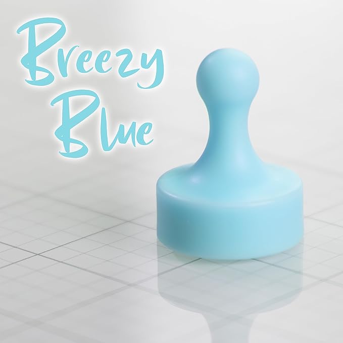 GLASSBOARD STUDIO Powerful Neodymium Magnets, Pawn-Shaped - Strong Fridge/Refrigerator and Whiteboard Magnet, Ideal for Office, Kitchen, Crafts - Rare Earth, Heavy Duty (2, Breezy Blue)