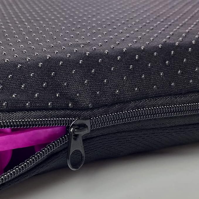 Gel Seat Cushion, Egg Seat Cushion for Tailbone, Back, Sciatica Pain Relief - Gel Enhanced Chair Pads with Non-Slip Cover for Office Home Chair Car Seat Wheelchair (Extra Thick, Violet)