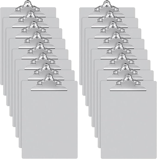 16 Pcs Metal Clipboard Heavy Duty Aluminum Clipboards 12 x 9 Inch Metal Clip Board with Low Profile Clip A4 Letter Size Document Holder for Office School Medical Jobsite Laboratory