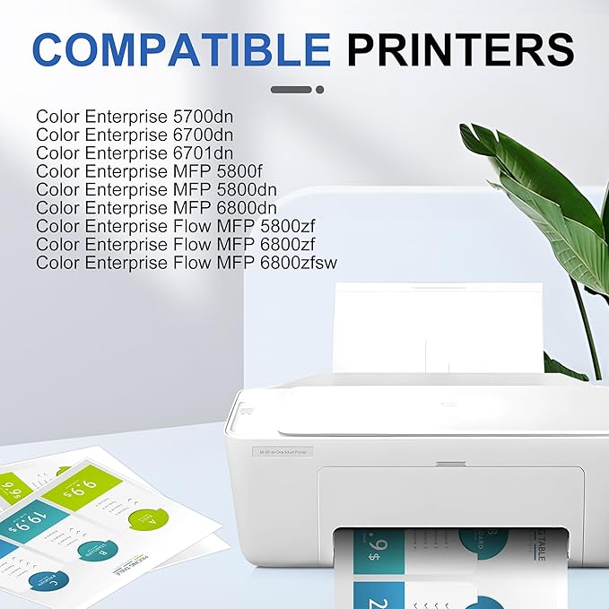 213A Black Toner Cartridge W2130A(with Chip) Compatible with 213A Toner Cartridges for Enterprise 5700dn 6700dn 6701dn, MFP 5800 6800, Flow MFP 5800 6800(1Pack, Black)