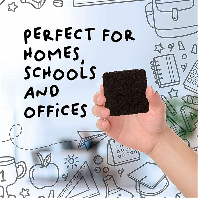 24 Pack Magnetic Whiteboard Dry Erase Erasers Chalkboard Cleansers for Classroom, Home and Office (Sky Blue)