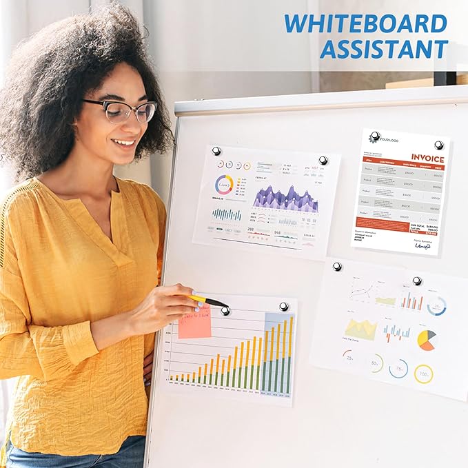 20Pack Strong Magnets for Refrigerator Neodymium Fridge Magnets Adult Magnets for Dry Erase Board Lockers Whiteboard Kitchen Home Office Classroom Black