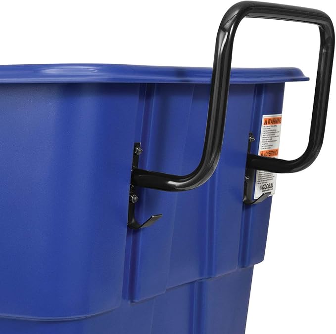 Global Industrial Standard Duty Plastic Recycling Tilt Truck 1/2 Cubic Yard Capacity 850 Lb. Capacity, Blue, Cart for Construction Commercial Industrial Transportation