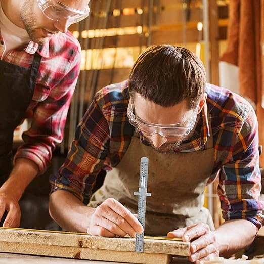 20 Pieces 6 Inch 15 cm Pocket Ruler Flexible Precision Stainless Steel Ruler with Detachable Clips Stainless Steel Pocket Clip Scale Gauge Metric British System