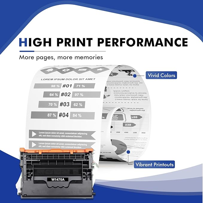 147A Black Toner Cartridge Compatible for HP 147A W1470A 147X W1470X for Enterprise M610n M611dn M611x M612dn M612x MFP M634h M635fht M635h M636fh Printer Ink (1-Pack)
