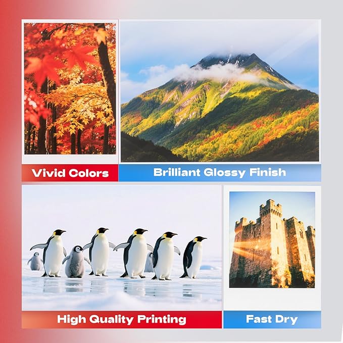 220Sheets Double Sided Photo Paper Glossy Brochure Flyer Paper Inkjet 8.5x11 44lb 160gsm Letter Size for All Dye Ink Printers