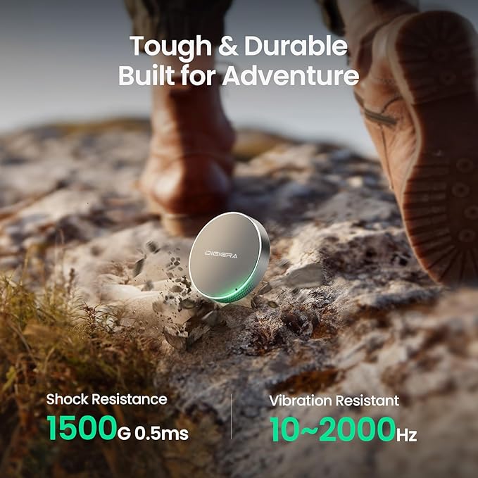 1TB Magnetic Portable SSD, External Solid State Drives with USB-C 3.2 Gen 2x2, Speed Up to 2000MB/s, Compact & Durable, Compatible with iPhone 15/16 Series and Other USB-C Devices, Grey