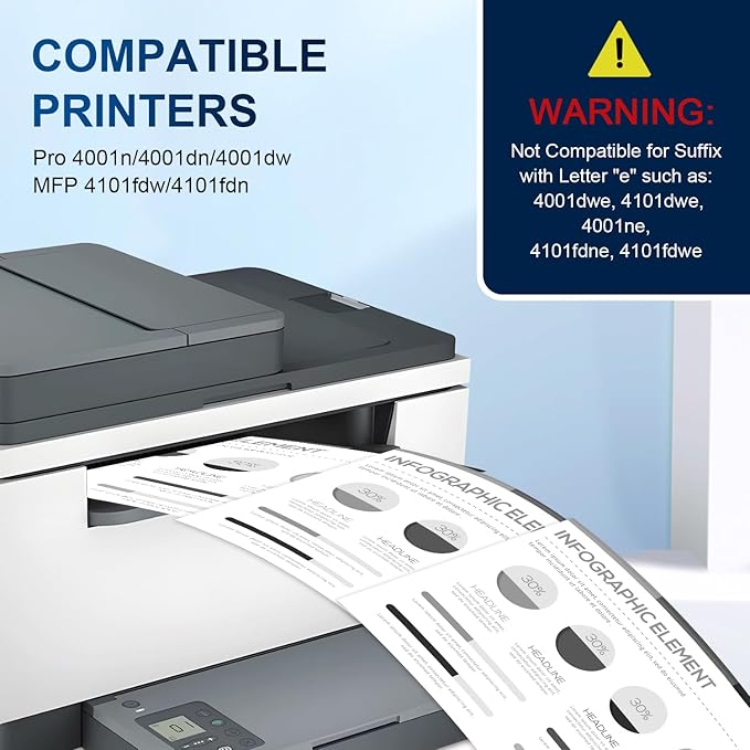 148A Black Toner Cartridges Compatible 148A W1480A 148X W1480X(with Chip) for Pro 4001dw 4001dn 4001n MFP 4101fdw 4101fdn Printer(2 Pack)