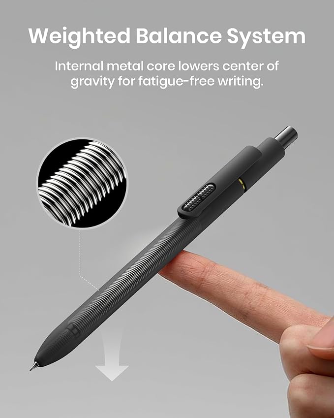 16 Pcs Gel Pens - 0.7mm Fine Point Smooth Writing Fidget Pens, Quick-Dry Long Lasting Black Ink, Office & School Supplies Men Women Student (Classic Color Black Ink)