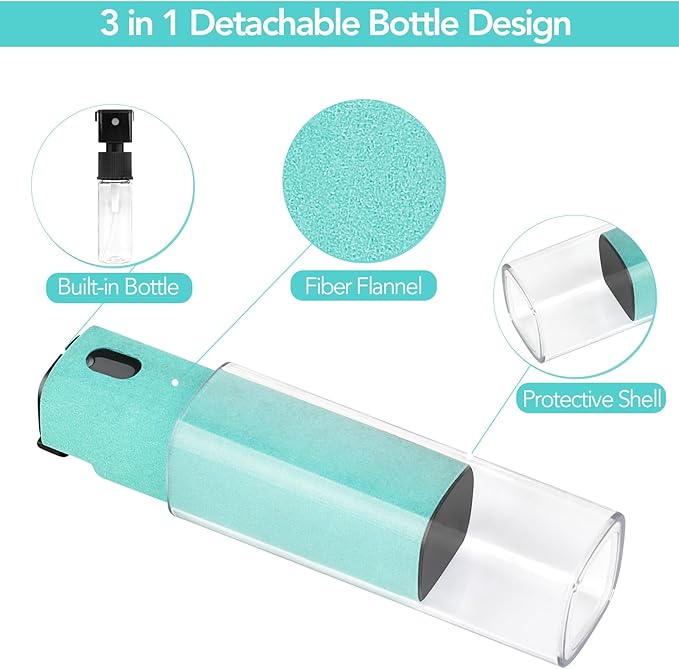 2 Pcs Fingerprint Proof Screen Cleaner Safe for All Phones Glasses Tablet Laptop TV Watch Screens (Tiffany Blue)