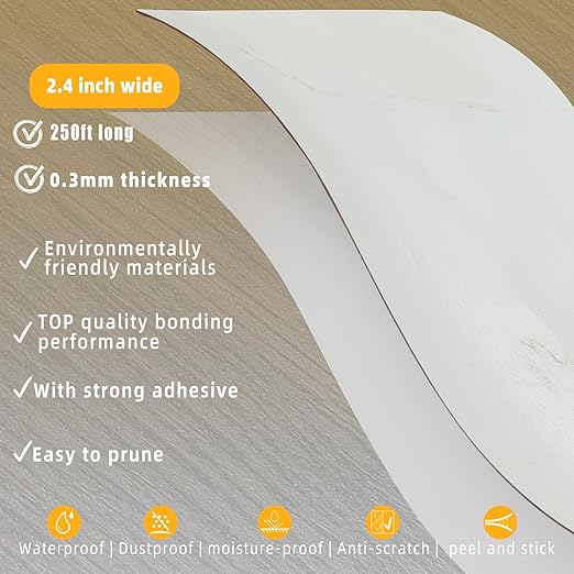 GSCIT Club Wood Grain Repair Tape, 2.4 inch X 250ft Self Adhesive Marble Grain Repair Patch for Tables, Chairs, Baseboards, Doors, Windows, Floors, Handicraft DIY.