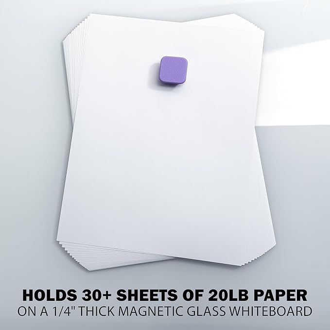 Glassboard Studio MiniBar Magnet - Strong Neodymium Rare Earth Magnets for Fridge, Whiteboard, Locker & Magnetic Glassboards - Ideal for Crafting & Office Use - Strong Fridge Magnets (Cherry Red, 4)