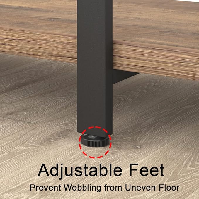 HSH Tall Bookcases and Book Shelves 6 Shelf, Metal Wooden Book Shelf and Storage Rack, Modern Etagere 6 Tier Bookshelf, Farmhouse Large Display Bookshelves for Bedroom Living Room Office, Rustic Oak