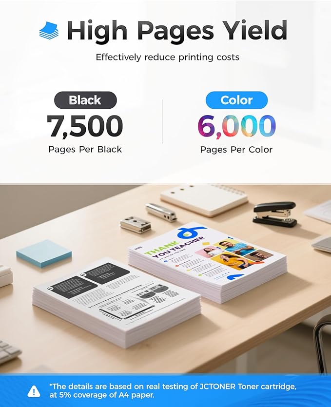 414X Toner Cartridge Set 4-Pack Replacement for HP 414X W2020X W2021X W2022X W2023X Compatible for HP Color Laserjet Pro MFP M479fdw M479fnw M479dw M454dw M454dn M454nw Enterprise M480f M455dn Printer