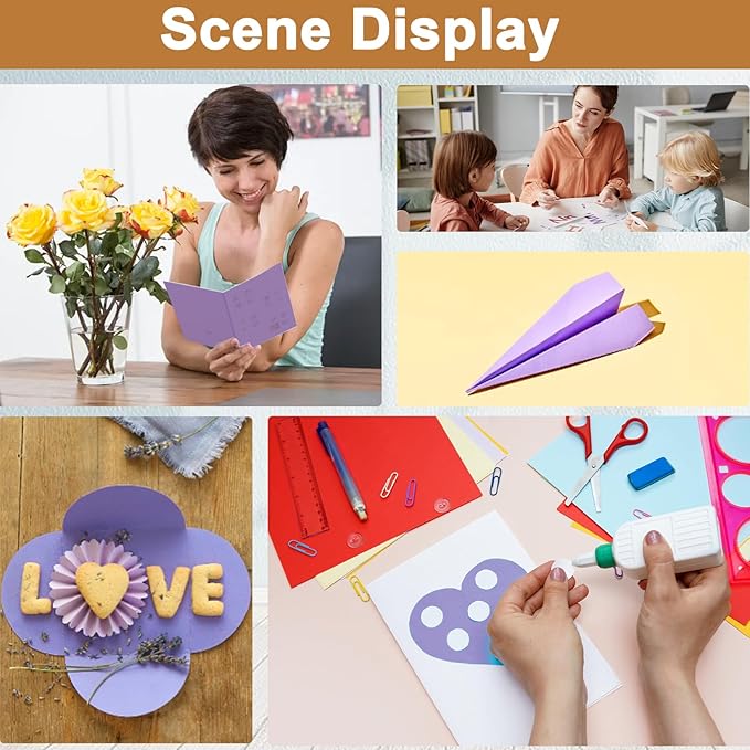 28 Sheets Light Purple Cardstock 8.5 x 11 Crafts Paper, 92lb Heavyweight Paper Card Stock for DIY Cards Making, Birthday Decorations, Greeting Cards, Invitations, Certificates