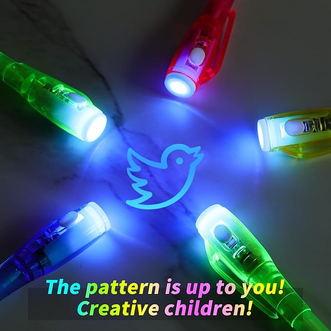 20 Pieces Invisible Ink Pen with UV Light Spy Pen Magic Marker for Kids Party Favors Ideas Gifts Easter Day Halloween Christmas Gifts