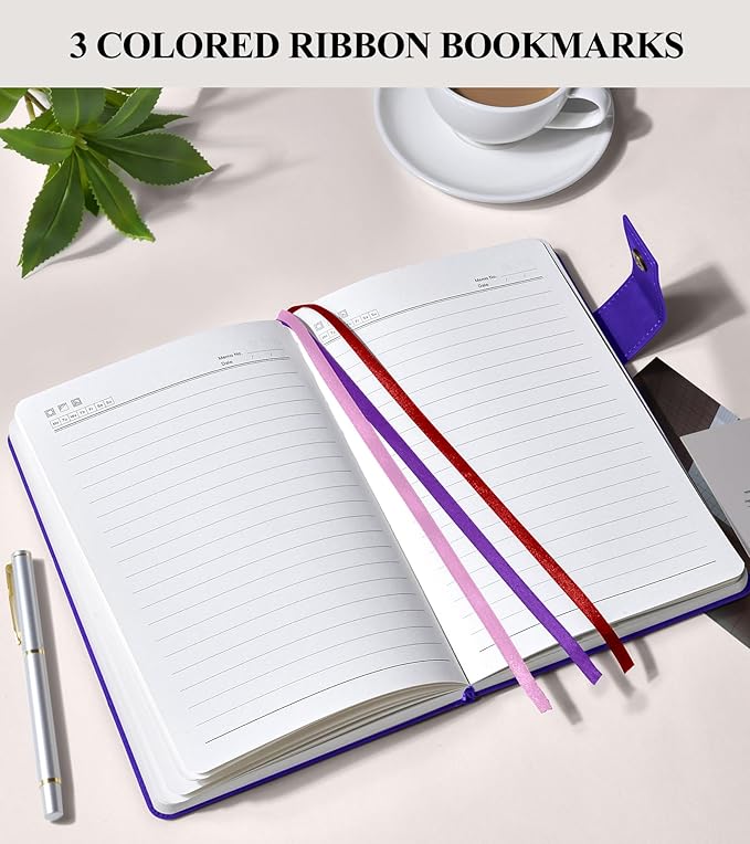 365 Page Thick Lined Journal Notebook for Men Women, B5 Large Leather Journals for Writing, Hardcover Notebooks for Work, School, Note Taking, Business, Travel Diary, College Ruled 7.6" x 10"