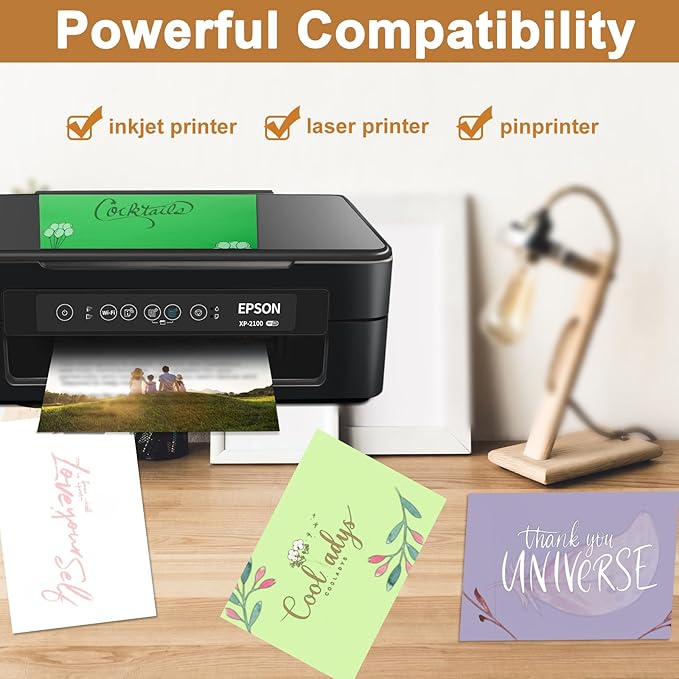 40 Sheets Purple Cardstock 8.5 x 11 Certificate Paper, 200gsm/75lb Premium Card Stock Printer Paper for DIY Cards Making, Business Cards, Wedding Invitations, School Crafting