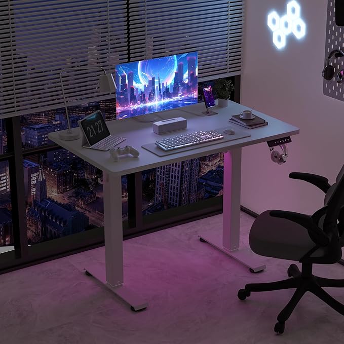 40 * 24 Electric Standing Desk, Adjustable Height Sit Stand Up Desk, Motorized Home Office Computer Gaming Workstation Desk