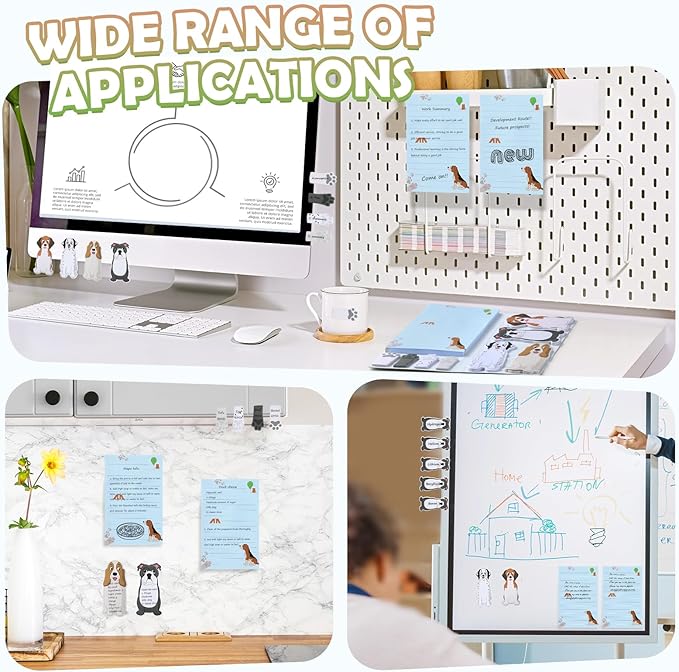 Hommie Dog Sticky Notes Set, Planner Sticky Note Dividers Tabs 300 Sheets, Cute Animals Shape Markers Flags Self-Stick Memo Pads for Dog Lovers Home Office School Supplies