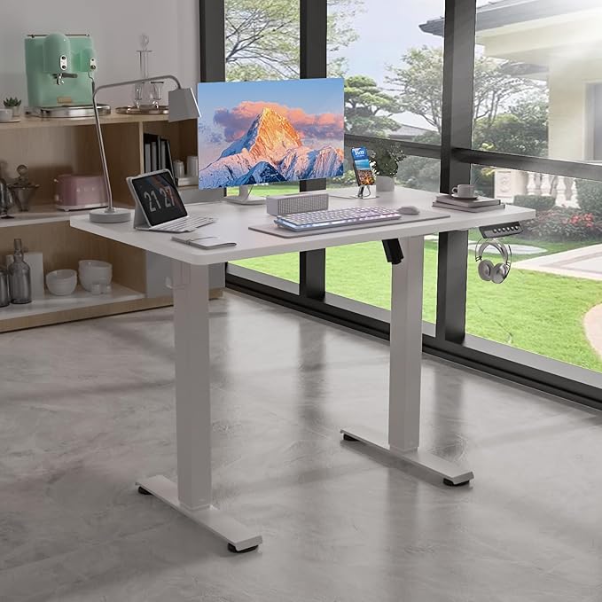 40 * 24 Electric Standing Desk, Adjustable Height Sit Stand Up Desk, Motorized Home Office Computer Gaming Workstation Desk