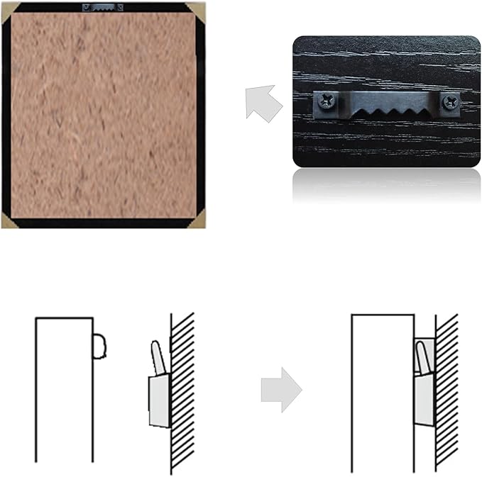 30 Pack Large Heavy Sawtooth Picture Hangers Steel Picture Hangers with Screws Picture Hang Solutions, for Hanging Clock Paintings Artwork Picture Frame Hook Photos (Black，Supports 50 lbs)