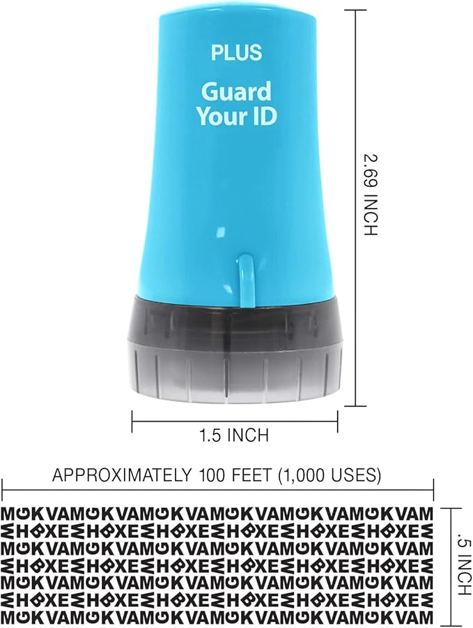 Guard Your ID Advanced 2.0 Rollers Identity for Theft Address Eraser and Security Prevention (Regular 3-Pack, Turquoise)