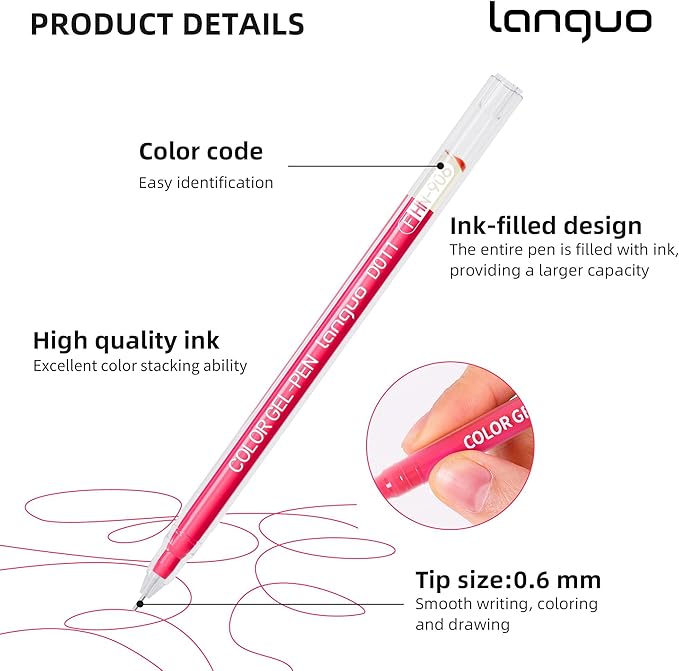 Gel Pens for Adult Coloring Books, 99 Colors Set Gel Colored Pens Marker, Perfect Gel Pens for Adult Drawing Doodling Journaling, Art Supplies and DIY Crafts