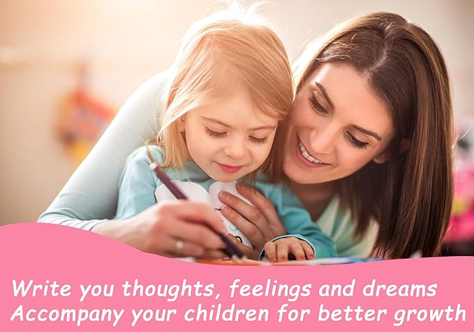 Girls Diary with Lock for Kids, 7x5.25 Inches 160 Lined Pages Secret Pink Doughnut Notebook for Girls Journal with Lock for Kids Pre School Writing Drawing Cute Girls Gifts for Birthday