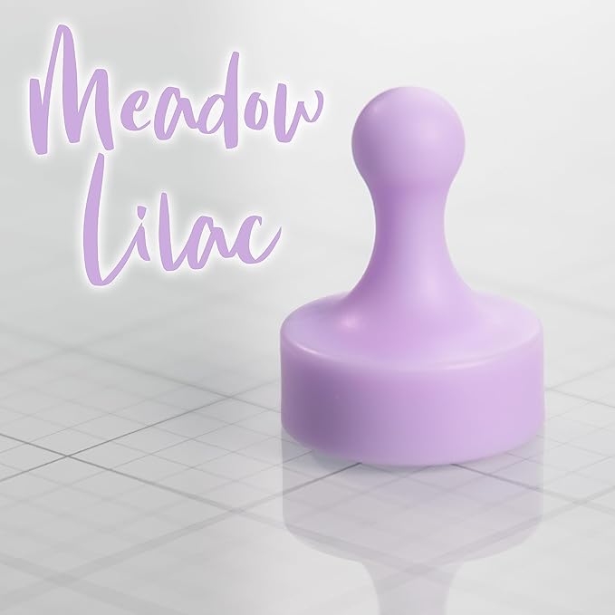 GLASSBOARD STUDIO Powerful Neodymium Magnets, Pawn-Shaped - Strong Fridge/Refrigerator and Whiteboard Magnet, Ideal for Office, Kitchen, Crafts - Rare Earth, Heavy Duty (3, Meadow Lilac)