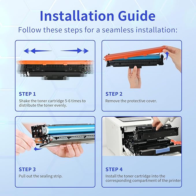 210X Toner Cartridges 4 Pack High Yield (with Chip) Compatible Replacement for HP 210X 210A for Color Laserjet Pro MFP 4301fdw 4301fdn Pro 4201dw 4201dn Series Printer Ink W2100X W2100A (BCMY, 4-Pack)