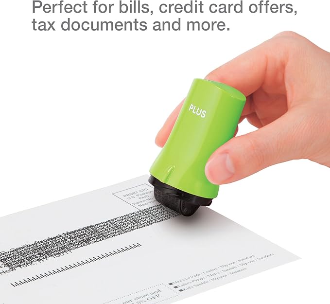 Guard Your ID Security Roller Set for Identity Theft Protection Advanced 2.0 Stamping and Redacting (Regular 3-Pack, Green)