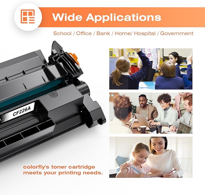 26A CF226A Toner Cartridge Compatible with HP CF226A 26A 26X CF226X Cartridge for M402n M402dn M402d M402dw MFP M426fdw M406dw M426fdn Printer Toner