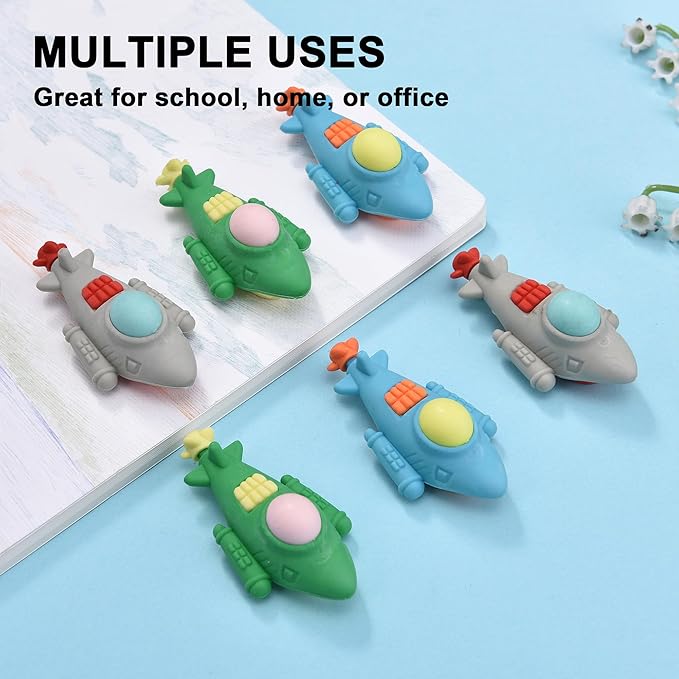24Pcs Submarine Shape Erasers for Kids Bulk, Cute Puzzle Erasers Fun Take Apart Erasers for School Classroom Supplies Party Favors Military Enthusiasts
