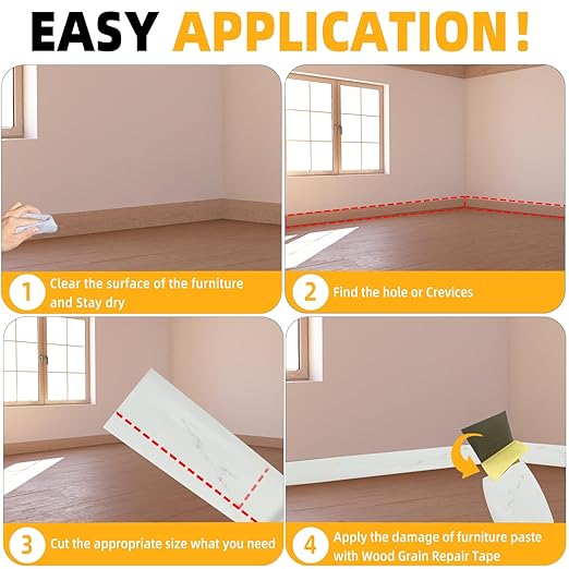 GSCIT Club Wood Grain Repair Tape, 2.4 inch X 250ft Self Adhesive Marble Grain Repair Patch for Tables, Chairs, Baseboards, Doors, Windows, Floors, Handicraft DIY.